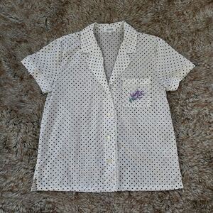 Haven Well Within Organic Cotton Short Sleeve Sleep Top Women's Size Small